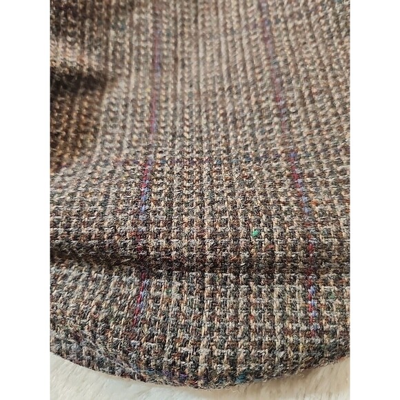 Pendleton VINTAGE 100% Virgin Wool Newsboy Cabbie Plaid Hat Cap Large w/flaws - Picture 8 of 12